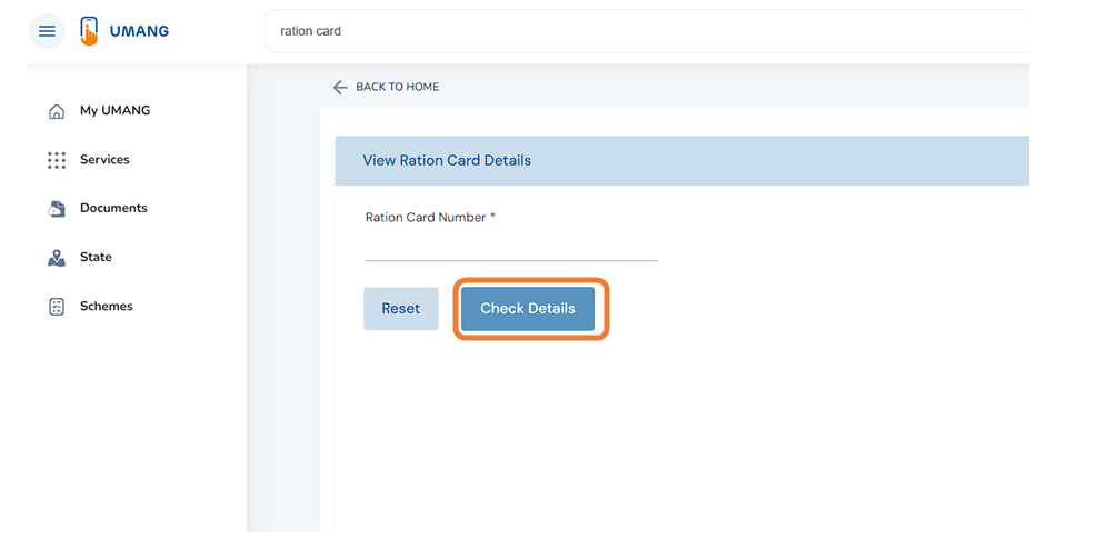 Ration Card Download umang
