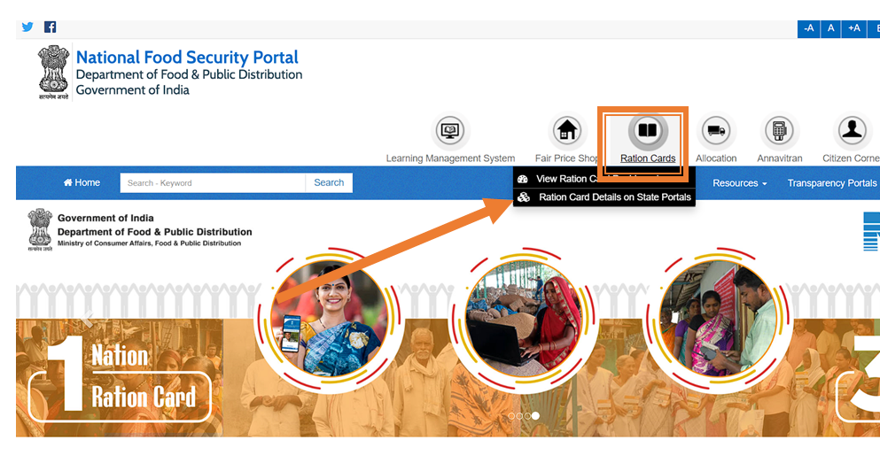 MP Ration Card Download NFSA portal